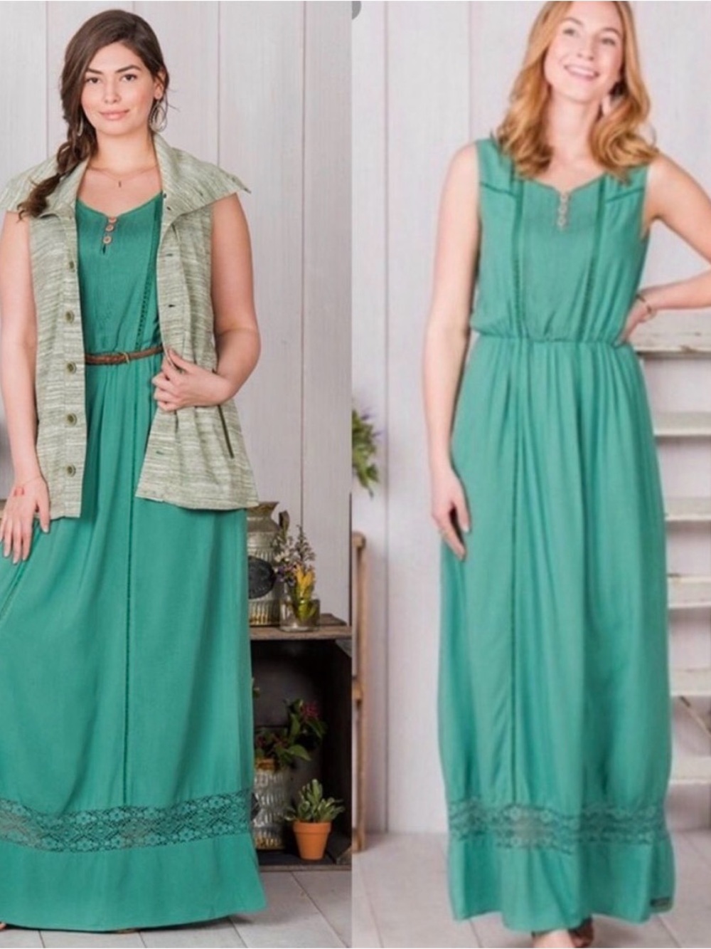 Matilda Jane Down in the Valley Dress Green Medium